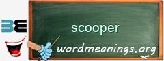 WordMeaning blackboard for scooper